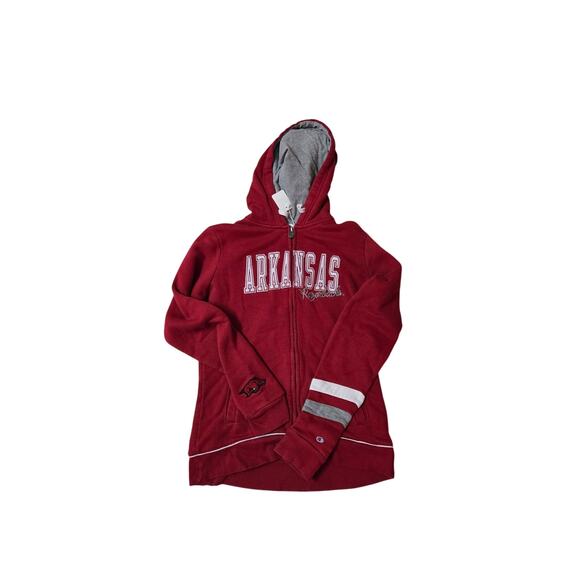 Champion University of Arkansas Razorbacks women fullzip hoodie red Size Medium - Picture 12 of 12